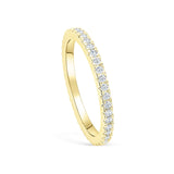 Stunning 0.4 TCW Round Moissanite Stones With Full Eternity Wedding Band 2