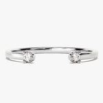 Stunning 0.06 CT Round Moissanite Stones Open Wedding Bands 4
