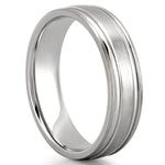 Classic Matte Finish Wedding Band for Men's in Solid Gold 4