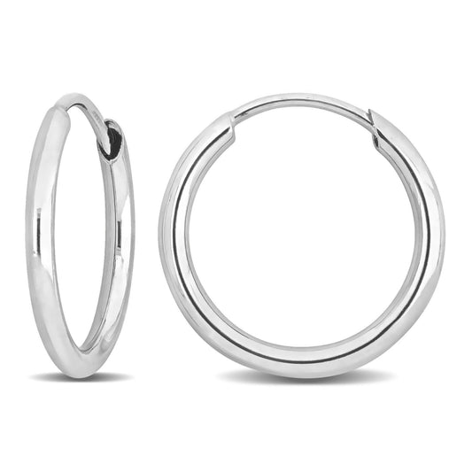 Round Cut Cubic Zirconia in 925 Sterling Silver Earrings 1