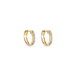 Stunning 0.20 TCW Round Cut Moissanite Hoops Earrings in Gold 2