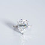 Stunning 5.0 CT Pear Moissanite Engagement Ring with Double Hidden Halo & Pave Design 1