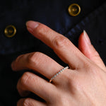 Stunning 0.2 TCW Round Moissanite Stones Half Eternity Wedding Bands 6