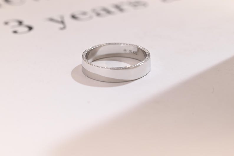 Delicate Moissanite Band with 0.3 TCW Round Cut Stones in Solid Gold 3