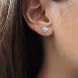 0.5 CT Round Solitaire CVD G/VVS Diamond Earrings 2