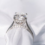 Stunning 4.0 CT Oval Shape Moissanite Engagement Ring with Hidden Halo Design 4