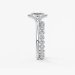 Cushion Half Bezel Lab Grown Diamond Engagement Ring