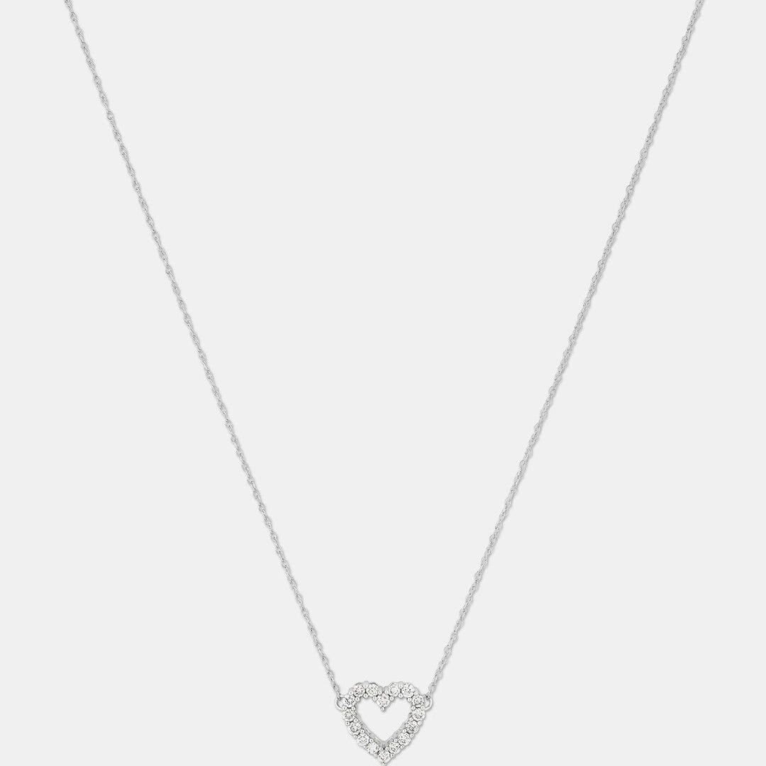 Round Cut Cubic Zirconia in 925 Sterling Silver Necklace 1