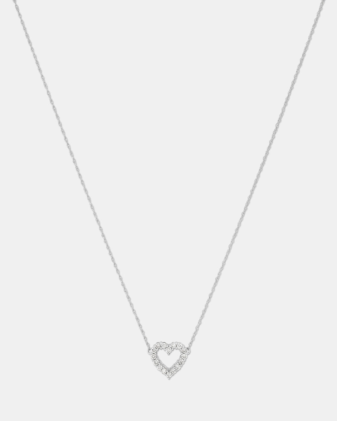 Round Cut Cubic Zirconia in 925 Sterling Silver Necklace 1