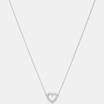 Round Cut Cubic Zirconia in 925 Sterling Silver Necklace 1