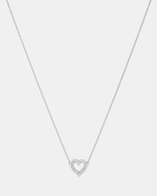 Round Cut Cubic Zirconia in 925 Sterling Silver Necklace 1