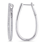 Round Cut Cubic Zirconia in 925 Sterling Silver Earrings 2