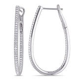 Round Cut Cubic Zirconia in 925 Sterling Silver Earrings 2