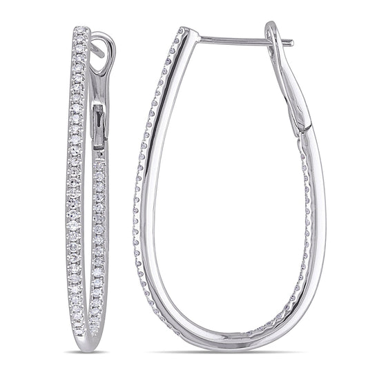 Round Cut Cubic Zirconia in 925 Sterling Silver Earrings 2
