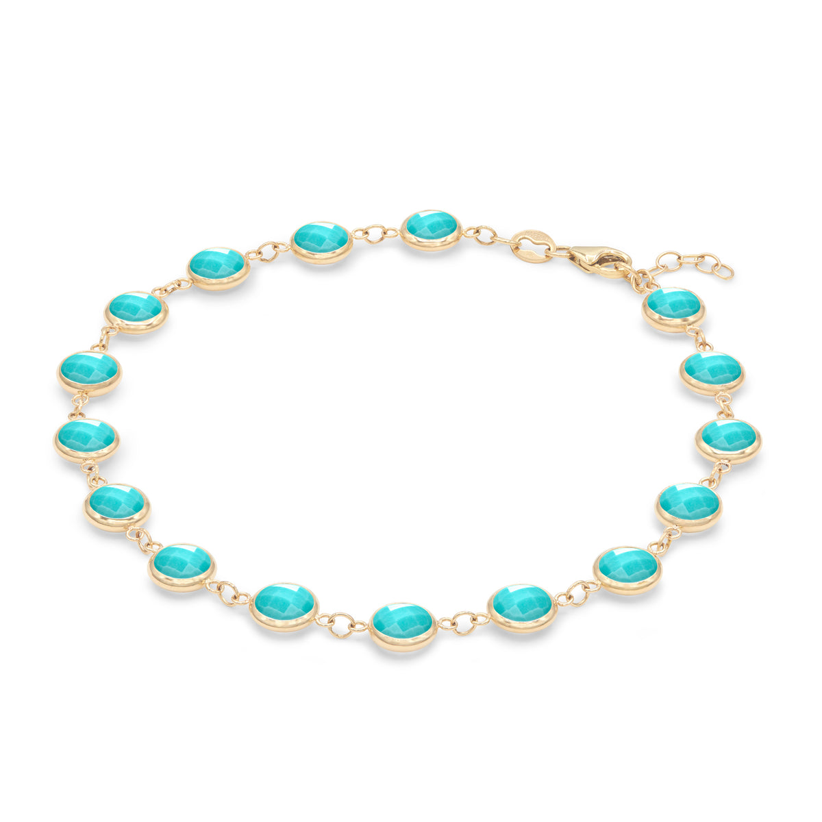 14.4 TCW Round Topaz Lab Made Diamond- December Birthstone Bracelet 5