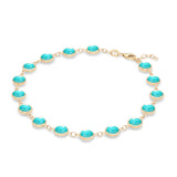14.4 TCW Round Topaz Lab Made Diamond- December Birthstone Bracelet 5