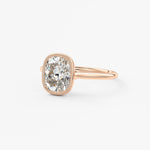Elongated Cushion Milgrain Bezel Lab Grown Diamond Engagement Ring