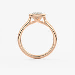 Elongated Cushion Milgrain Bezel Lab Grown Diamond Engagement Ring