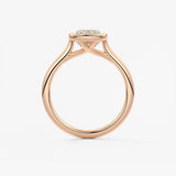 Elongated Cushion Milgrain Bezel Lab Grown Diamond Engagement Ring