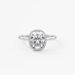 Elongated Cushion Milgrain Bezel Lab Grown Diamond Engagement Ring