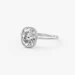 Elongated Cushion Milgrain Bezel Lab Grown Diamond Engagement Ring