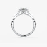 Elongated Cushion Milgrain Bezel Lab Grown Diamond Engagement Ring