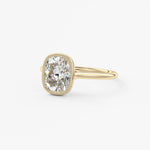 Elongated Cushion Milgrain Bezel Lab Grown Diamond Engagement Ring