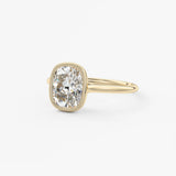 Elongated Cushion Milgrain Bezel Lab Grown Diamond Engagement Ring