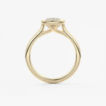 Elongated Cushion Milgrain Bezel Lab Grown Diamond Engagement Ring