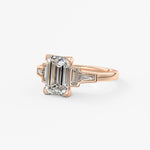 Emerald Five Stones Lab Grown Diamond Engagement Ring