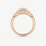 Emerald Five Stones Lab Grown Diamond Engagement Ring