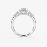 Emerald Five Stones Lab Grown Diamond Engagement Ring