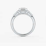 Emerald Five Stones Lab Grown Diamond Engagement Ring