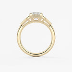 Emerald Five Stones Lab Grown Diamond Engagement Ring