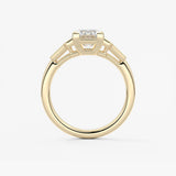 Emerald Five Stones Lab Grown Diamond Engagement Ring