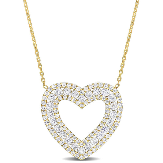 Round Cut Cubic Zirconia in 925 Sterling Silver Necklace 2