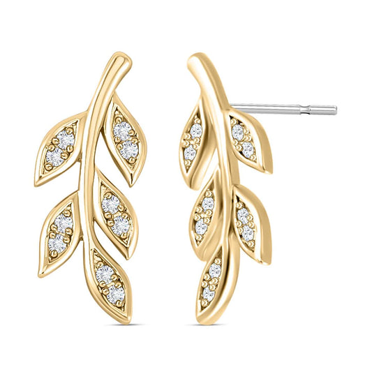 Round Cut Cubic Zirconia in 925 Sterling Silver Earrings 1