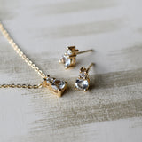0.15 CT Round April Diamond Lab Made Diamond- April Birthstone Earrings 3