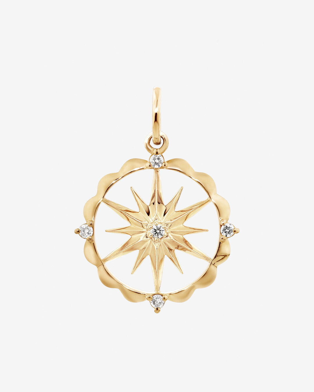 Round Cut Cubic Zirconia in 925 Sterling Silver Necklace 1