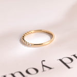 Stunning 0.2 TCW Round Moissanite Stones Half Eternity Wedding Bands 3