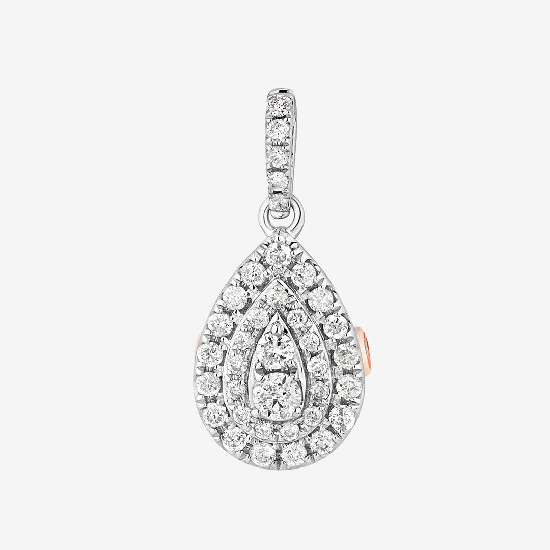 Round Cut Cubic Zirconia in 925 Sterling Silver Necklace 2