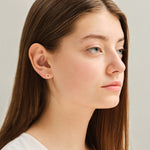 0.50 TCW Round Cut Moissanite Circle Earrings in Gold 6