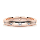 0.18 CT Round Flush Setting CVD EF/VVS Diamond Wedding Band 12