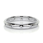 0.18 CT Round Flush Setting CVD EF/VVS Diamond Wedding Band 17
