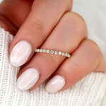 Stunning 0.38 TCW Round Moissanite Stones Half Eternity Wedding Bands 7