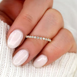 Stunning 0.38 TCW Round Moissanite Stones Half Eternity Wedding Bands 7