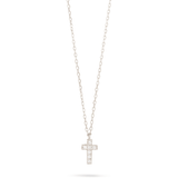 0.30 TCW Round Cut Moissanite Diamond Cross Pendant Necklace in Solid Gold 3