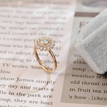 Stunning 2.0 CT Round Moissanite Engagement Ring with Double Halo Design 5