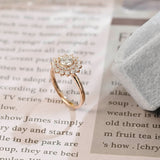 Stunning 2.0 CT Round Moissanite Engagement Ring with Double Halo Design 5