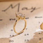 Stunning 2.0 CT Marquise Cut Moissanite Engagement Ring with Solitaire Design 2